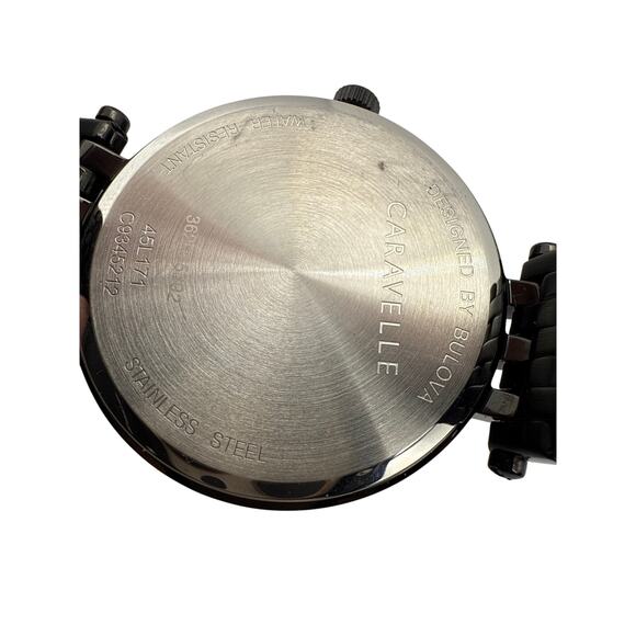 Caravelle by Bulova Bracelet Watch Modern 45L171 Black Pavé Stainless Steel - Picture 11 of 15